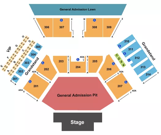 ENDSTAGE PIT Seating Map Seating Chart