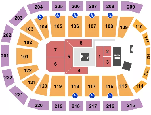 BOXING 2 Seating Map Seating Chart