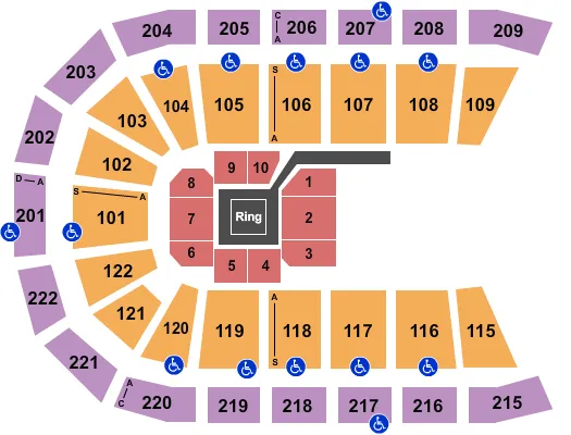 BOXING Seating Map Seating Chart