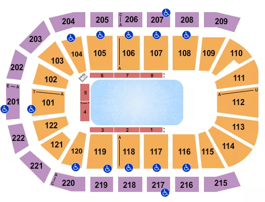 DISNEY ON ICE Seating Map Seating Chart