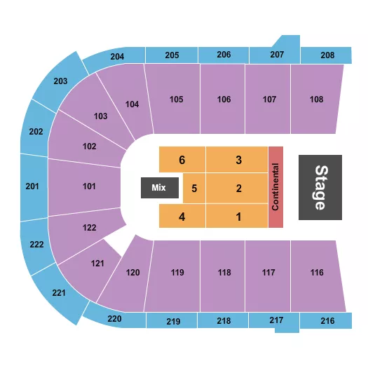 ENDSTAGE 4 Seating Map Seating Chart
