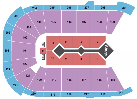 FOR KING AND COUNTRY Seating Map Seating Chart