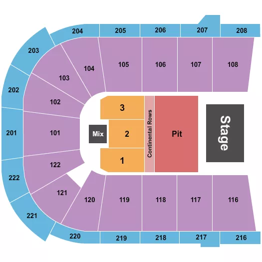 HALF HOUSE PIT Seating Map Seating Chart