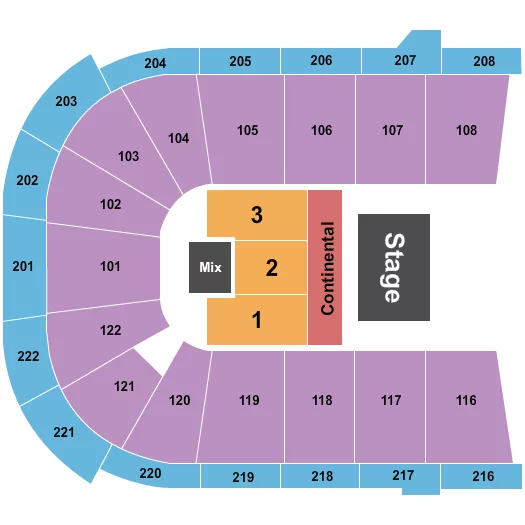 HALF HOUSE RSV CONT Seating Map Seating Chart