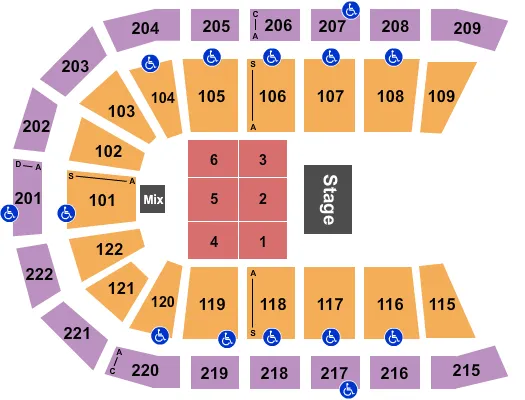 HALF HOUSE RSV Seating Map Seating Chart