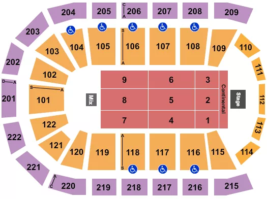 JEFF DUNHAM Seating Map Seating Chart