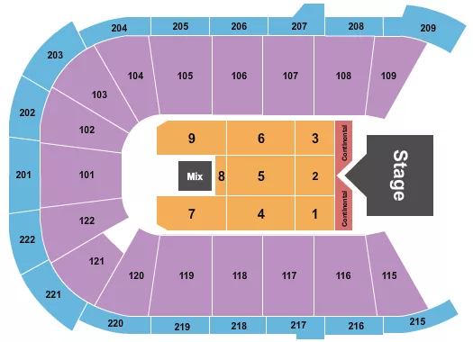 RASCAL FLATTS 1 Seating Map Seating Chart