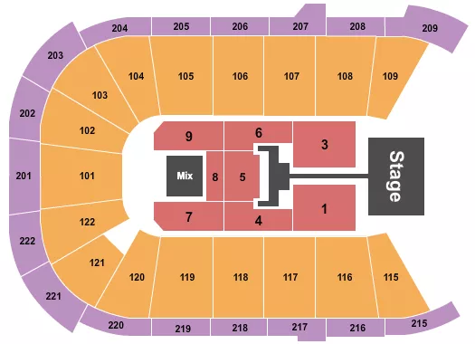 TOBYMAC Seating Map Seating Chart