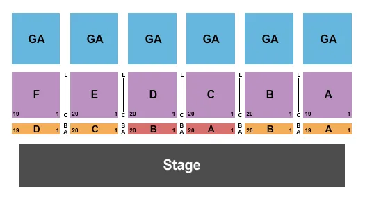 GRAND BALLROOM B Seating Map Seating Chart