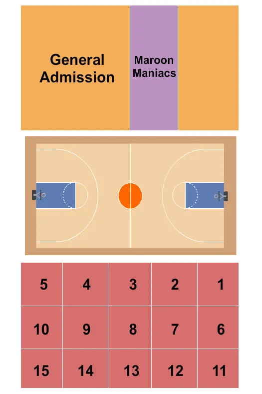 BASKETBALL Seating Map Seating Chart