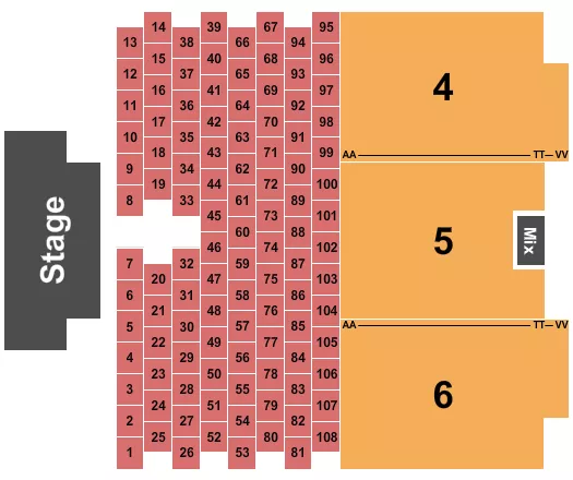 ENDSTAGE TABLES Seating Map Seating Chart