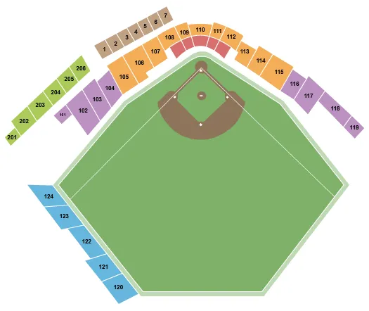 BASEBALL Seating Map Seating Chart