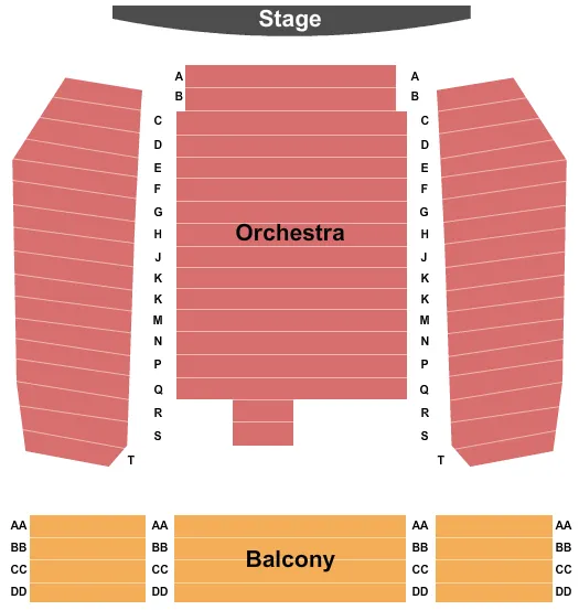 IMPERIAL THEATRE ONTARIO END STAGE Seating Map Seating Chart