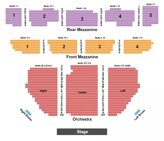 IMPERIAL THEATRE NY ENDSTAGE Seating Map Seating Chart