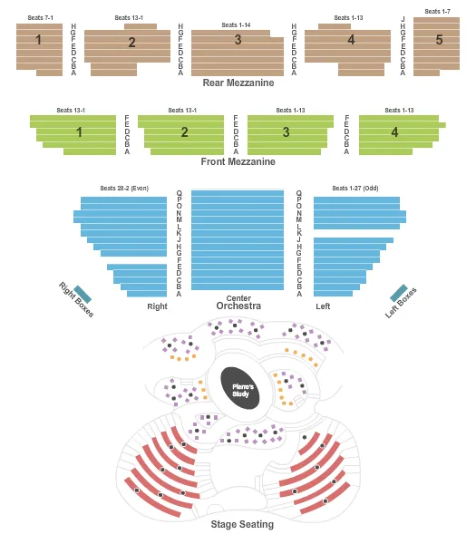 IMPERIAL THEATRE NY STAGE SEATING Seating Map Seating Chart