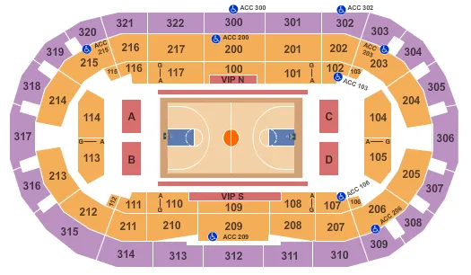 BASKETBALL Seating Map Seating Chart