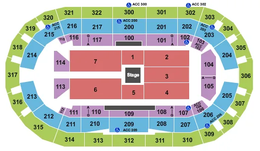 HOOP CLASSIC COMEDY JAM Seating Map Seating Chart
