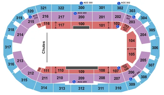 RODEO Seating Map Seating Chart