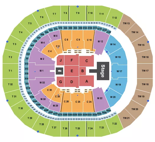 CHRISTIAN NODAL Seating Map Seating Chart