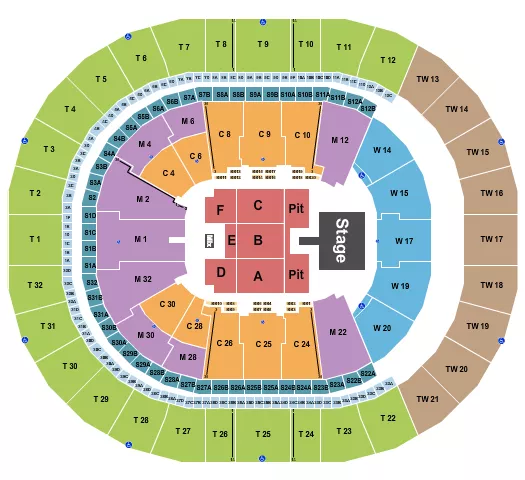 ENDSTAGE GA PIT W CATWALK Seating Map Seating Chart