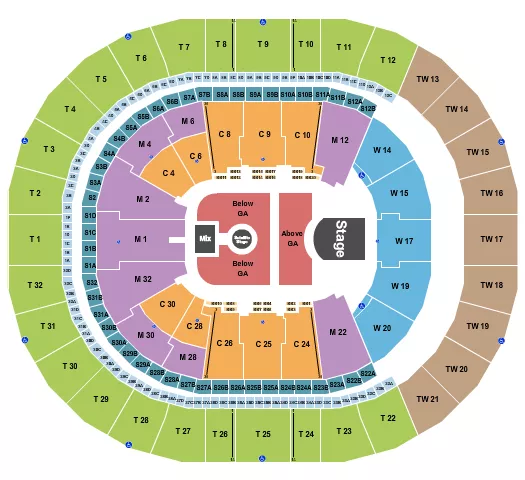 PHOEBE BRIDGERS Seating Map Seating Chart