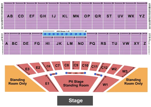 SLIPNOT Seating Map Seating Chart