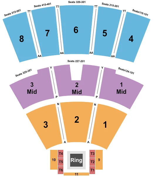 BOXING Seating Map Seating Chart