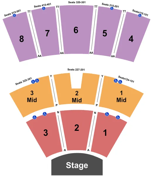 END STAGE Seating Map Seating Chart
