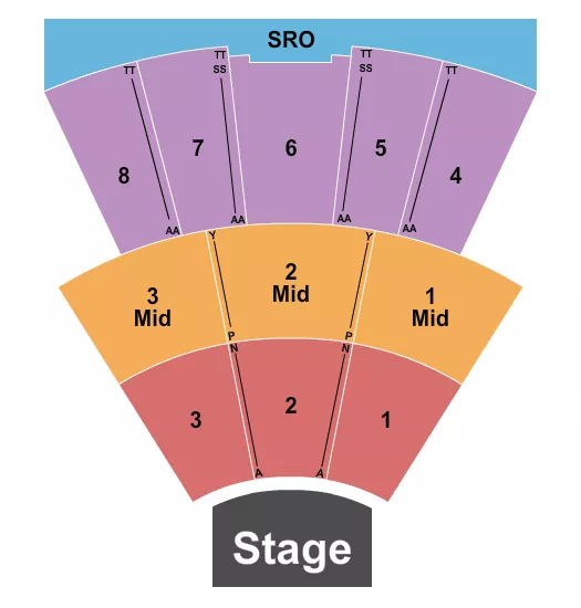 ENDSTAGE WITH SRO Seating Map Seating Chart