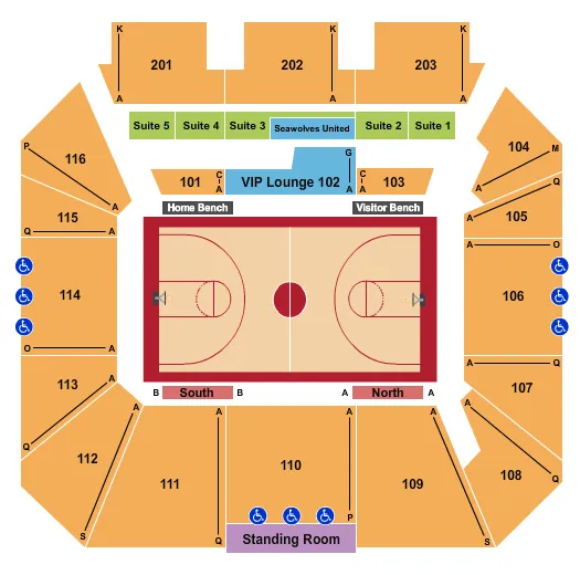 BASKETBALL 2019 20 Seating Map Seating Chart