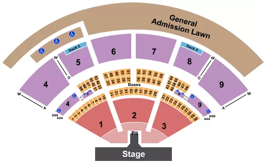DIERKS BENTLEY Seating Map Seating Chart
