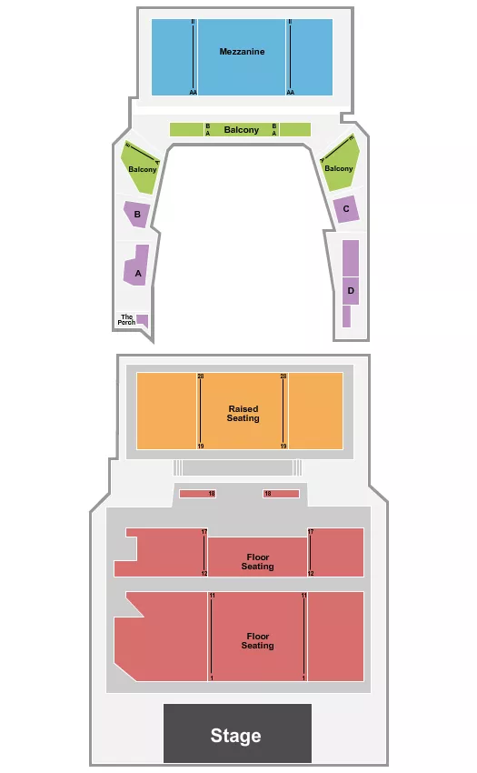 FLOOR RAISED SEATING Seating Map Seating Chart