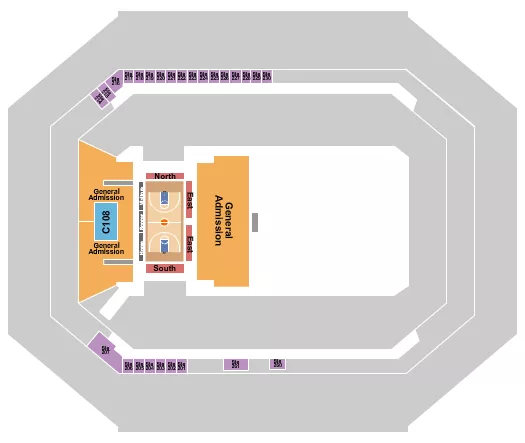 BASKETBALL GA Seating Map Seating Chart