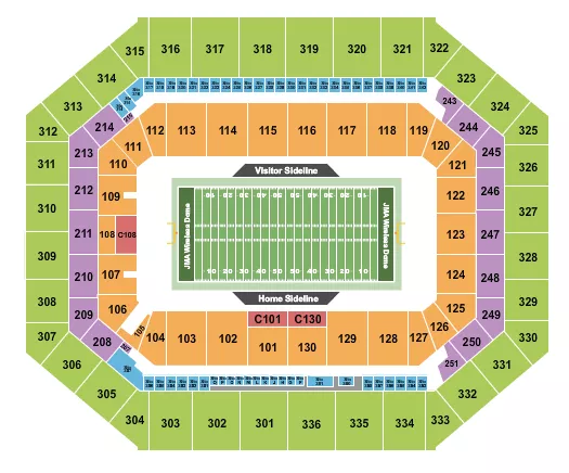 FOOTBALL Seating Map Seating Chart