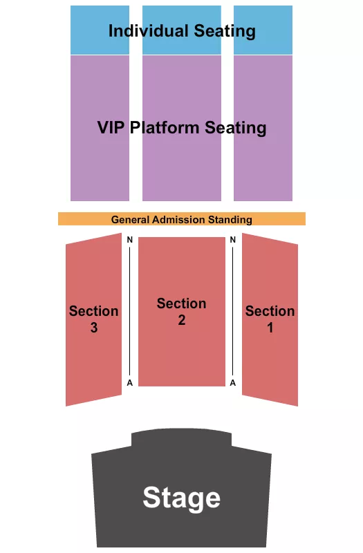 STAGEFRONT GA VIP Seating Map Seating Chart