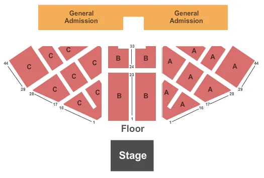 OUTDOOR AMPITHEATER Seating Map Seating Chart