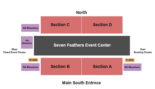 JACKSON COUNTY FAIRGROUND OR RODEO Seating Map Seating Chart