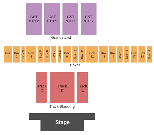 JACKSON COUNTY FAIRGROUND OR END STAGE Seating Map Seating Chart