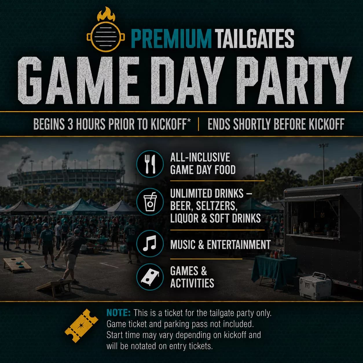 PREMIUM TAILGATE TENT JACKSONVILLE PREMIUM TAILGATE Seating Map Seating Chart