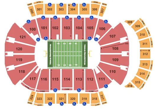 FOOTBALL Seating Map Seating Chart