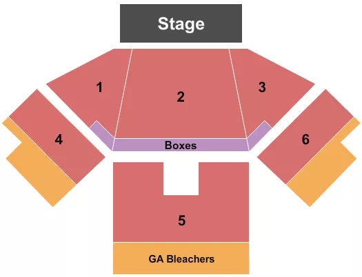 ENDSTAGE RSV 1 6 GA BLEACHERS Seating Map Seating Chart