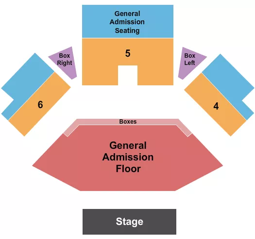 ENDSTAGE GA FLOOR Seating Map Seating Chart