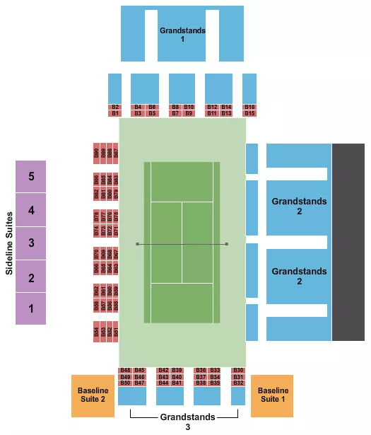 TENNIS Seating Map Seating Chart