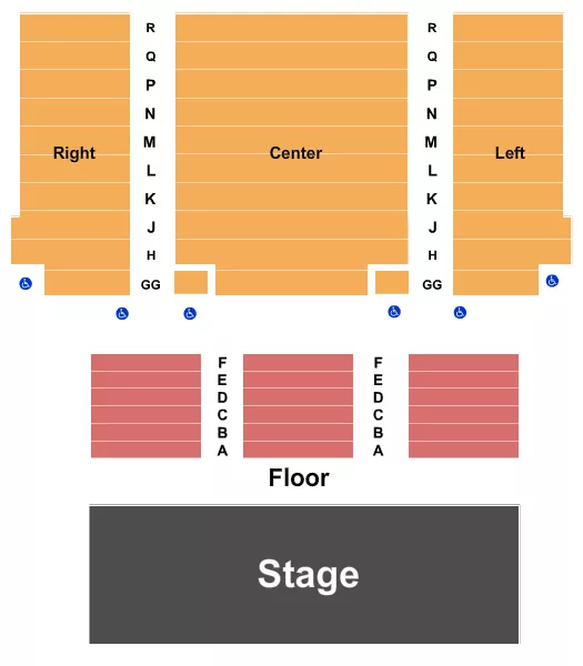 END STAGE Seating Map Seating Chart