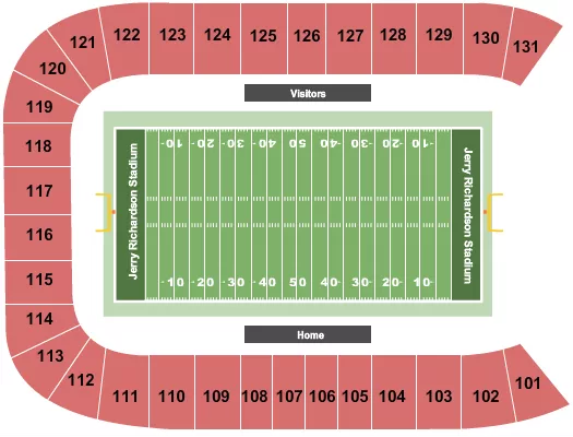 FOOTBALL Seating Map Seating Chart