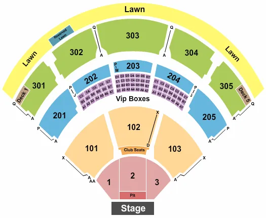 ALICE IN CHAINS Seating Map Seating Chart