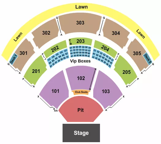 ENDSTAGE PIT 3 Seating Map Seating Chart