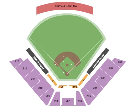 BASEBALL Seating Map Seating Chart