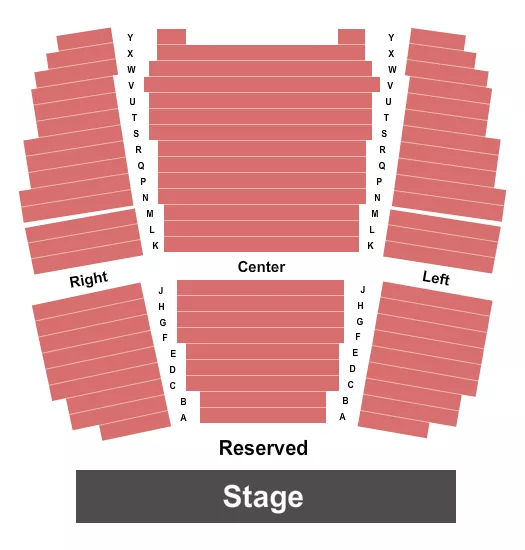 JIMMY H BAKER CENTER FOR THE ARTS ENDSTAGE Seating Map Seating Chart