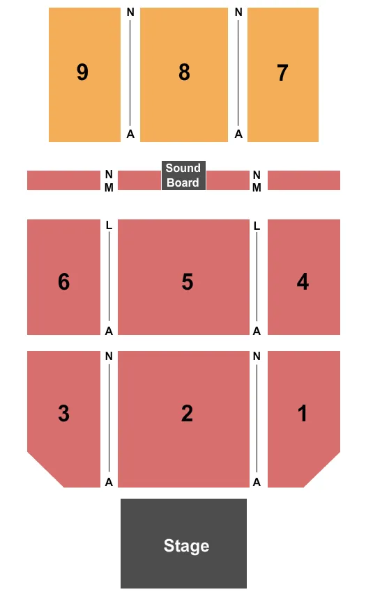 END STAGE Seating Map Seating Chart